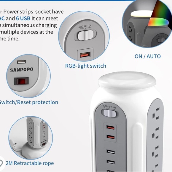 Power Strip TowerSurge Protector - Picture 10 of 11